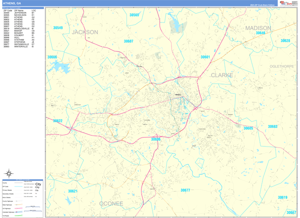 Athens City Digital Map Basic Style