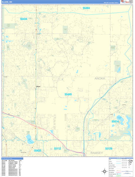 Blaine City Digital Map Basic Style