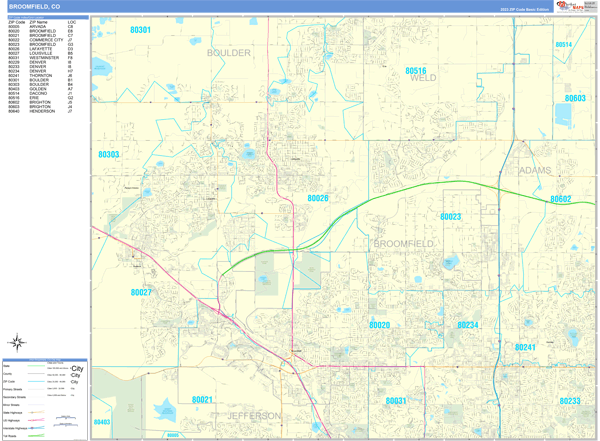 Broomfield City Digital Map Basic Style