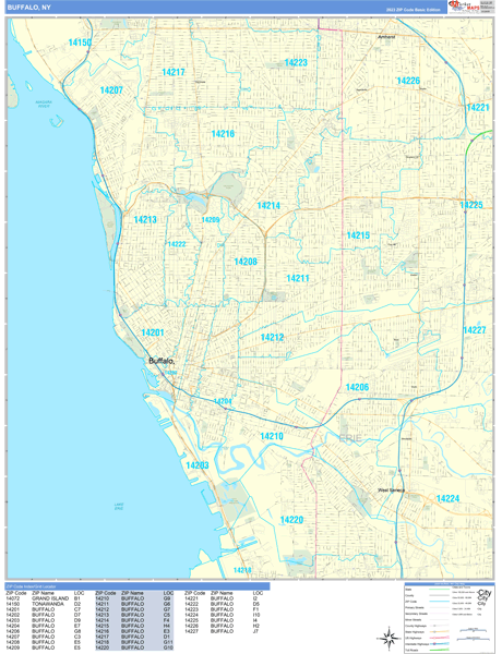 Buffalo City Digital Map Basic Style