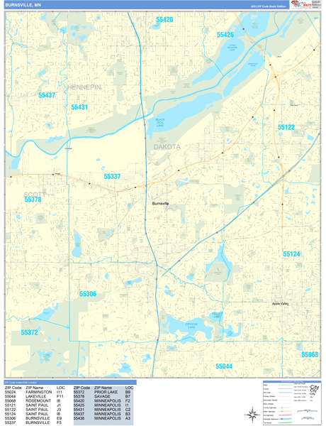 Burnsville City Digital Map Basic Style