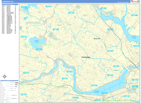 Cambridge City Digital Map Basic Style