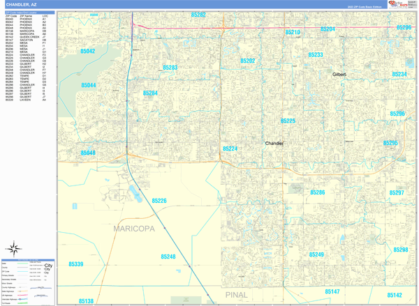 Chandler City Digital Map Basic Style