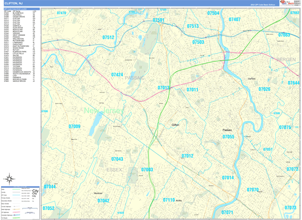 Clifton City Digital Map Basic Style