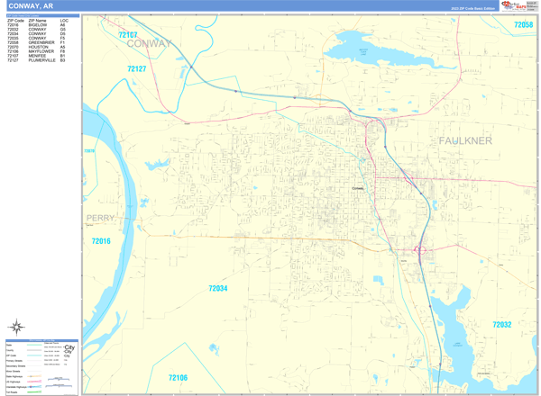 Conway City Digital Map Basic Style
