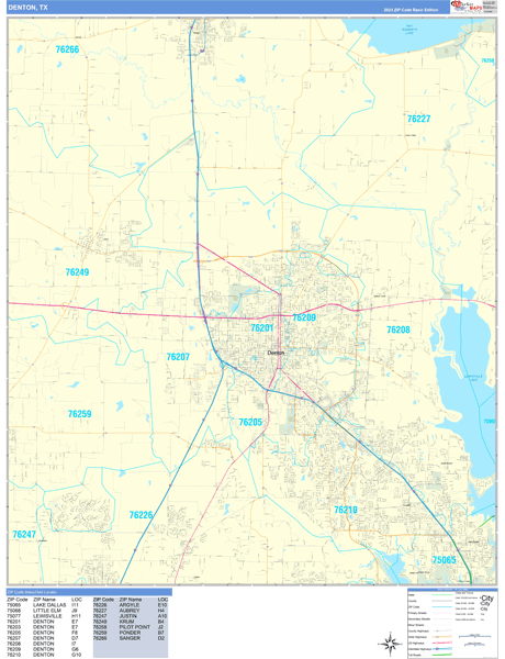 Denton City Digital Map Basic Style