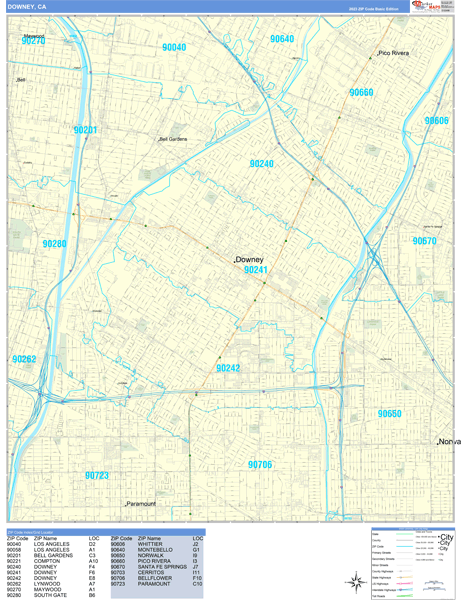 Downey City Map Book Basic Style