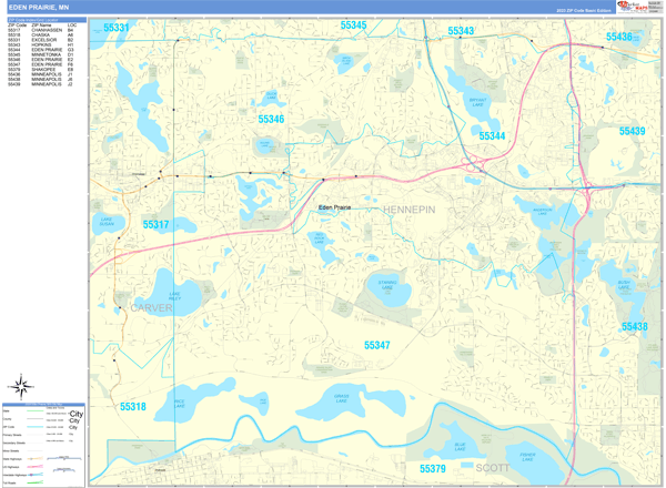 Digital Maps of Eden Prairie Minnesota - marketmaps.com