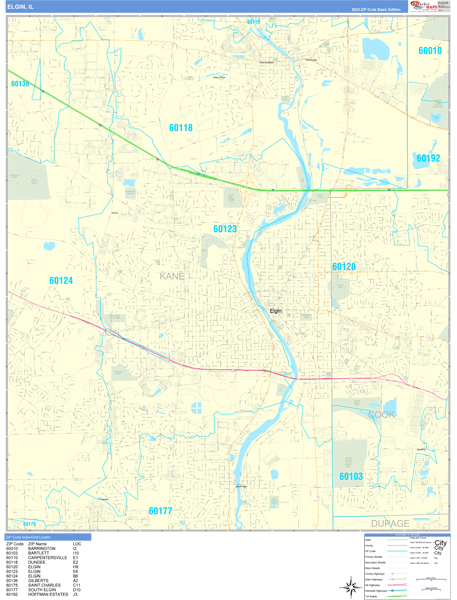 Elgin City Digital Map Basic Style