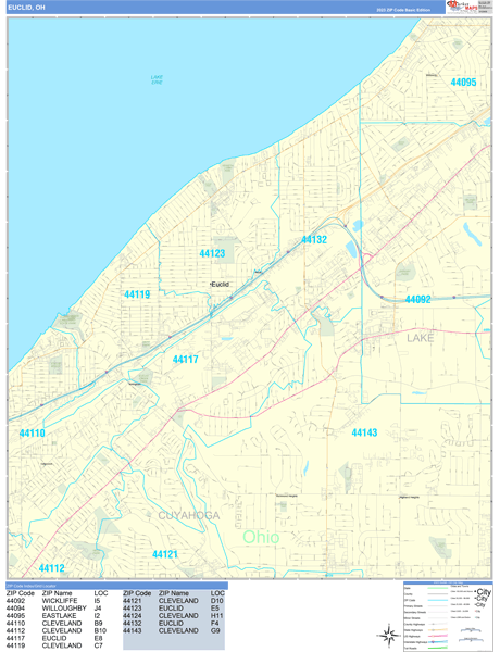 Euclid City Digital Map Basic Style