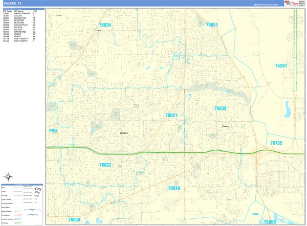 Euless City Map Book Basic Style