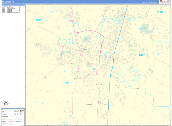 Franklin City Digital Map Basic Style