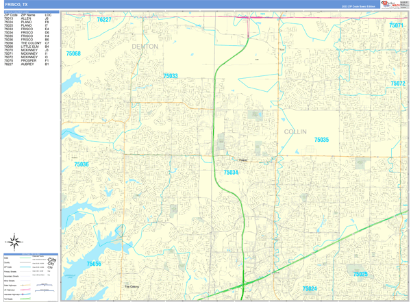 Frisco City Digital Map Basic Style