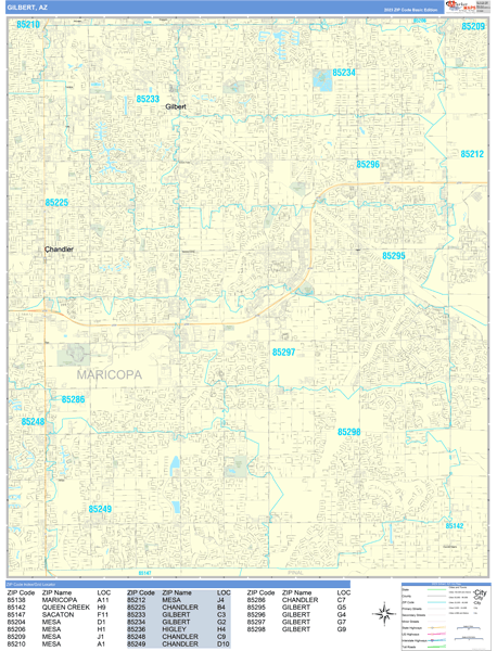 Gilbert City Digital Map Basic Style