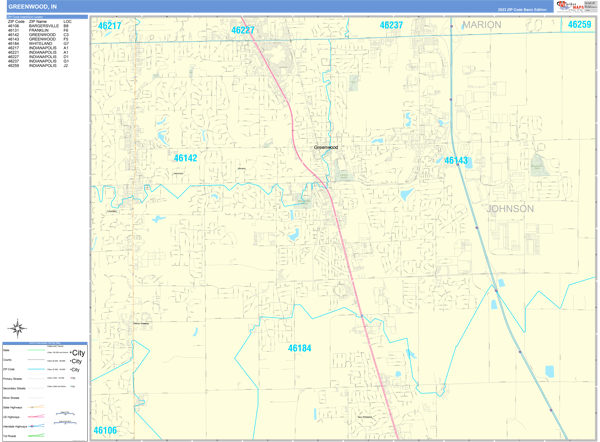Greenwood City Digital Map Basic Style