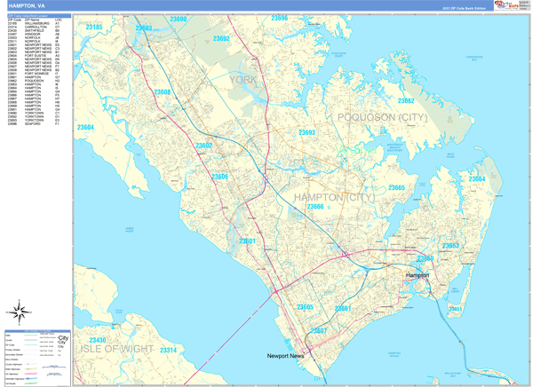 Hampton City Digital Map Basic Style