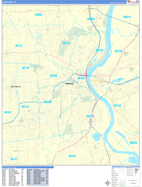 Hartford City Digital Map Basic Style