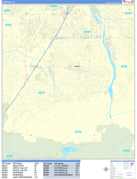 Hesperia City Digital Map Basic Style