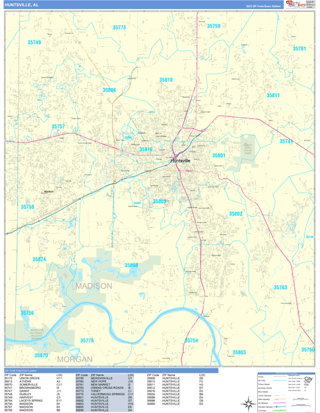Huntsville City Map Book Basic Style