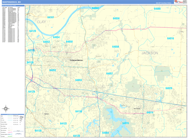 Independence City Digital Map Basic Style