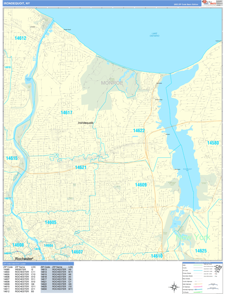 Irondequoit City Digital Map Basic Style