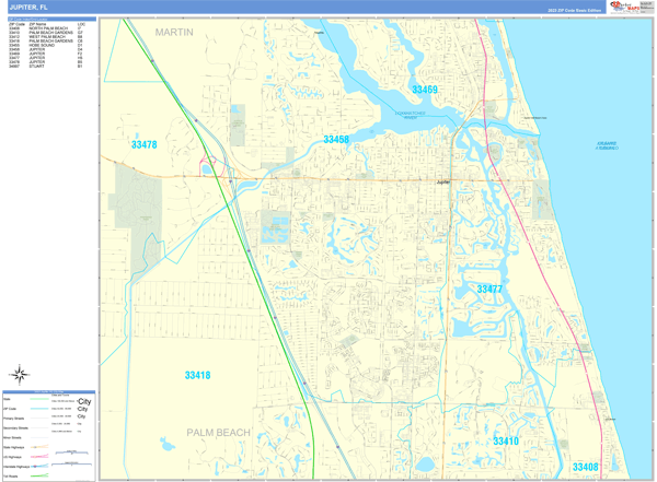 Jupiter City Digital Map Basic Style
