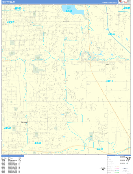 Kentwood City Map Book Basic Style