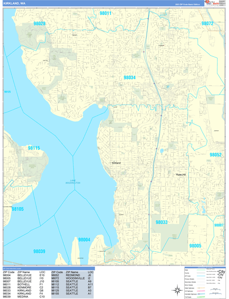 Kirkland City Digital Map Basic Style