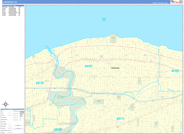 Lakewood City Map Book Basic Style