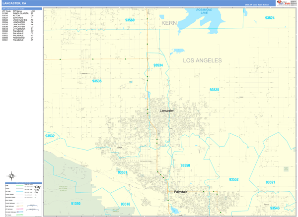 Lancaster City Digital Map Basic Style