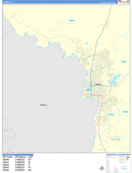 Laredo City Digital Map Basic Style