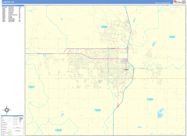 Lawton City Digital Map Basic Style