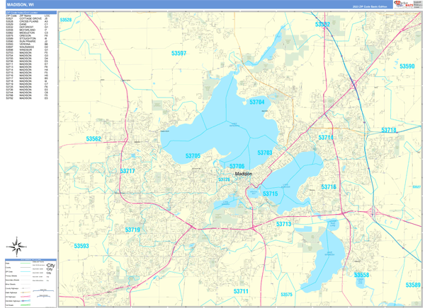 Madison City Digital Map Basic Style
