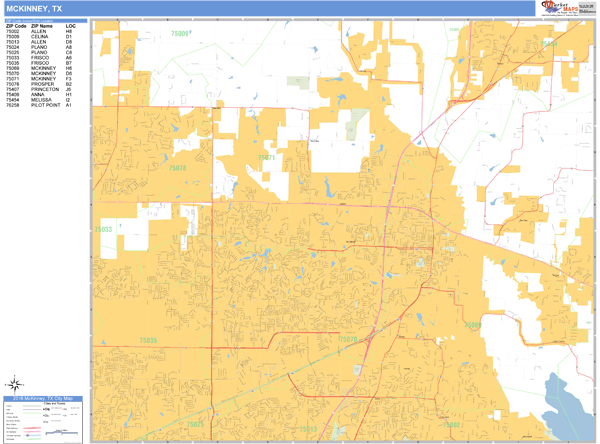 McKinney City Digital Map Basic Style