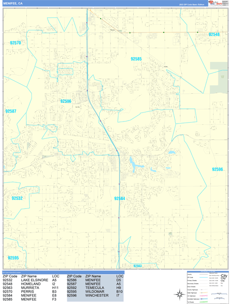Menifee City Digital Map Basic Style
