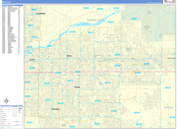 Mesa City Digital Map Basic Style
