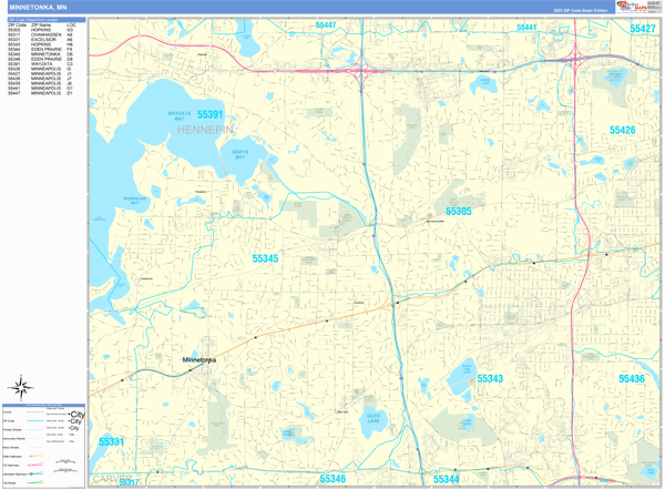 Minnetonka City Map Book Basic Style