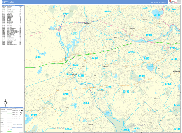 Newton City Digital Map Basic Style