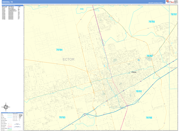 Odessa City Digital Map Basic Style