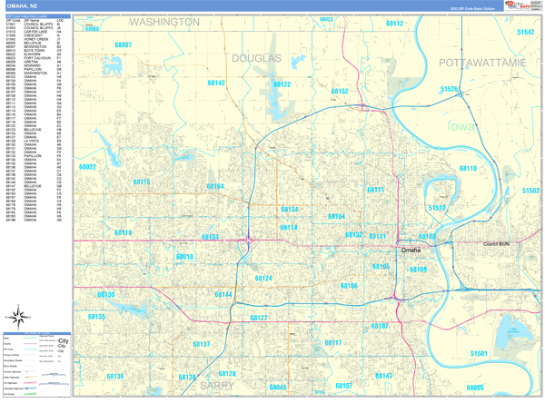 Omaha City Digital Map Basic Style