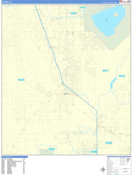 Perris City Digital Map Basic Style