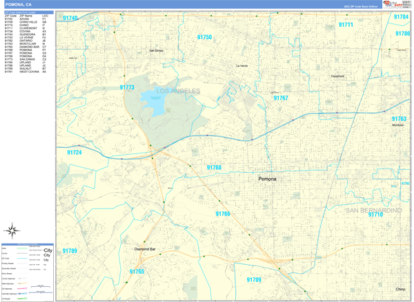 Pomona City Digital Map Basic Style