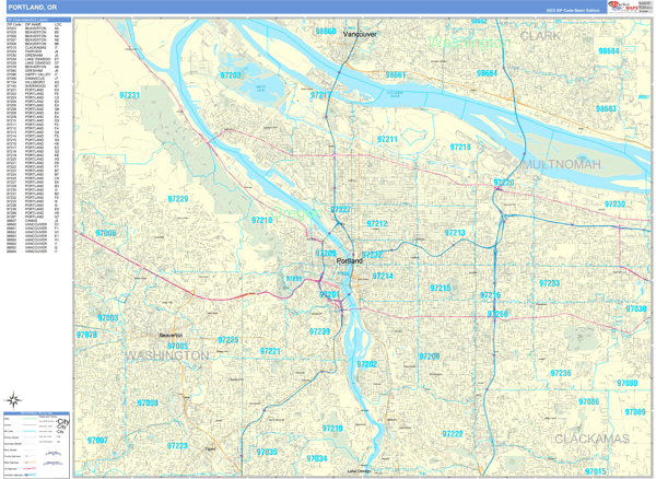 Portland City Map Book Basic Style