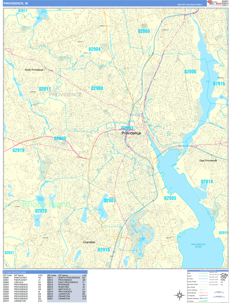 Providence City Digital Map Basic Style