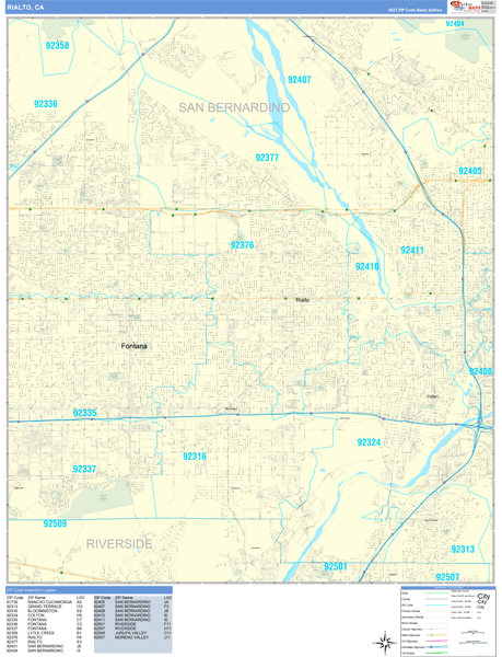 Rialto City Digital Map Basic Style