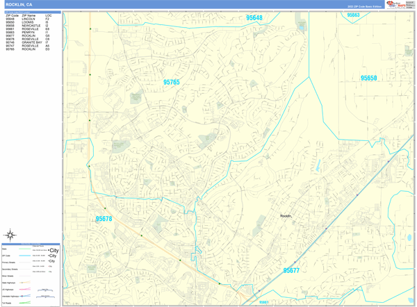 Rocklin City Digital Map Basic Style