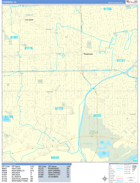 Rosemead City Map Book Basic Style