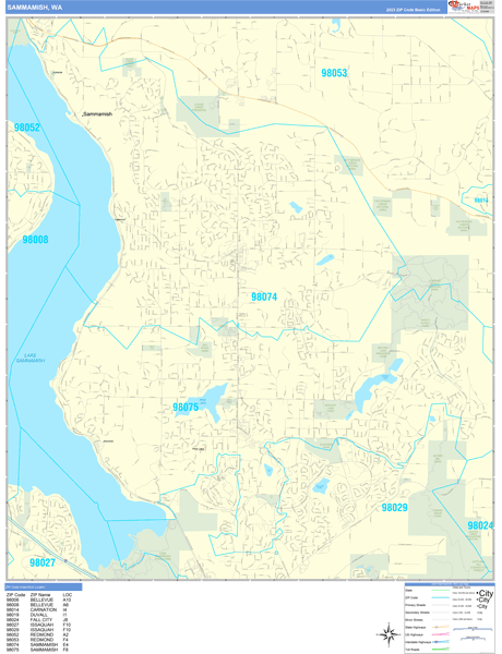 Sammamish City Digital Map Basic Style