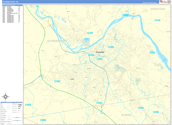 Schenectady City Digital Map Basic Style
