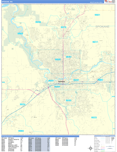 Spokane City Map Book Basic Style